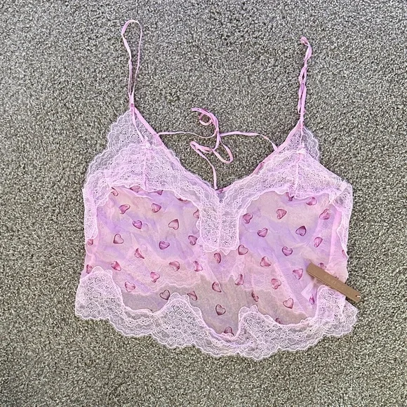 SKIMS Charming Lace Heart Chemise - Light Pink - Picture 1 of 2